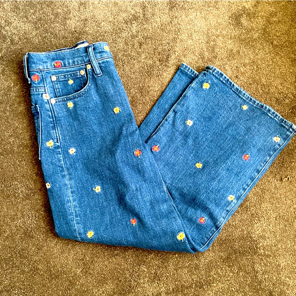 Madewell Floral Jeans